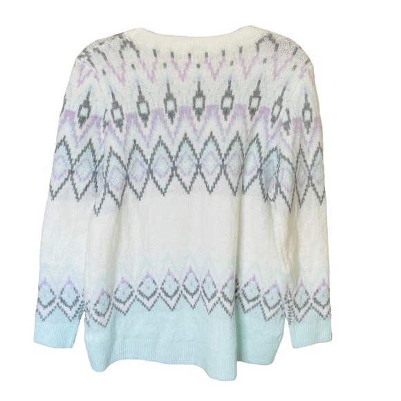 GAP White Pastel Colour Nordic, Argyle Soft SZ Medium - Picture 6 of 10